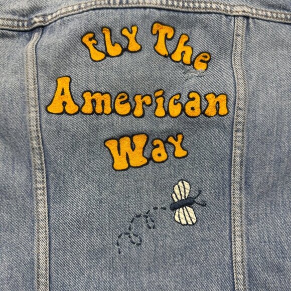 Levis Type III Mid Wash Embroidered American Way Sample Denim Jacket - Small - Picture 11 of 16